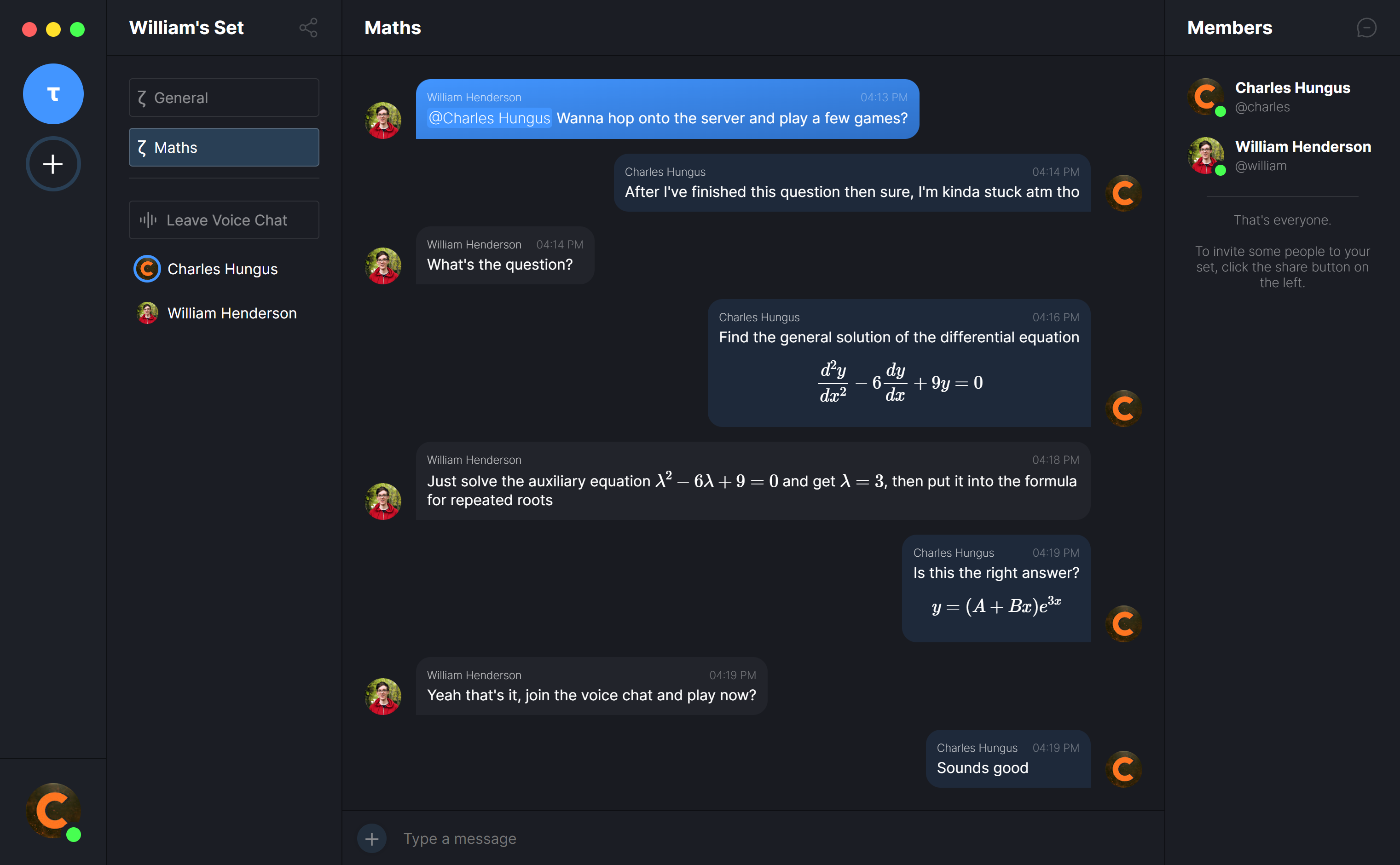 Screenshot of Equion UI