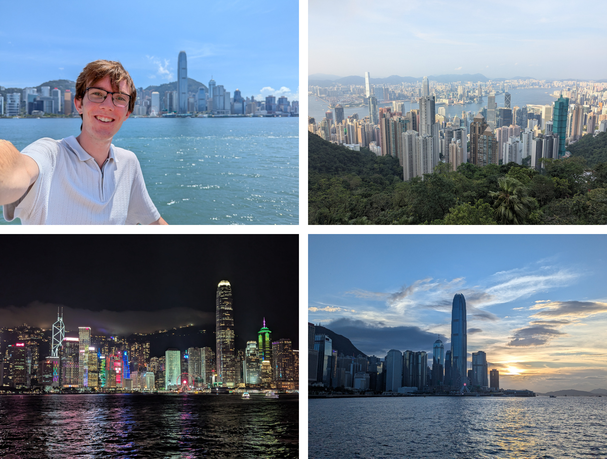 Collage of photos from Hong Kong