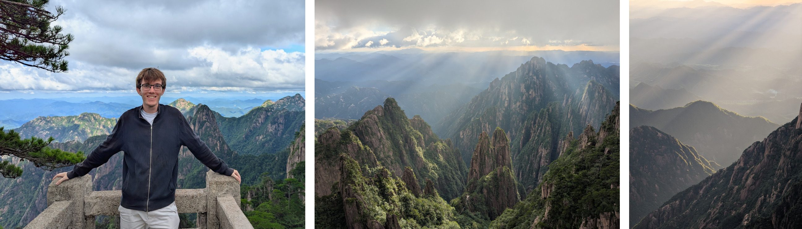 Collage of photos from Huangshan
