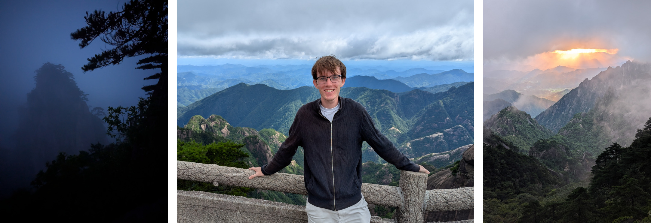 Collage of photos from Huangshan