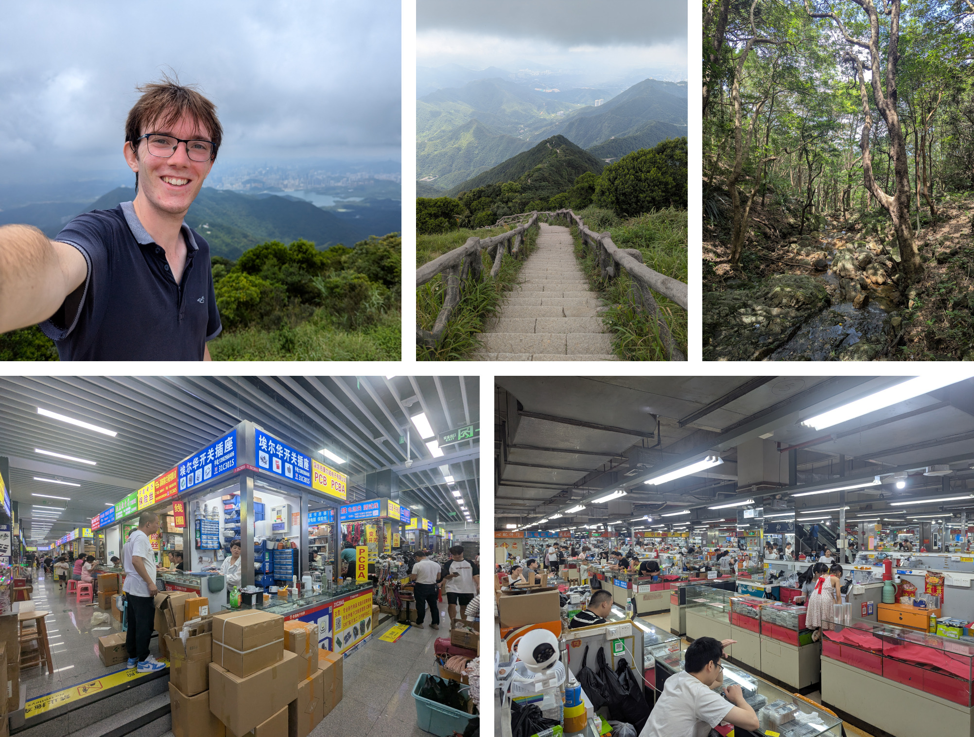 Collage of photos from Shenzhen